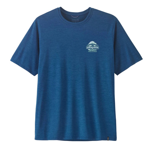 Patagonia Men's Capilene Cool Great Waves Shirt - Clement Blue/Light Clement Blue X-Dye MEN - Clothing - T-Shirts & Tanks Patagonia