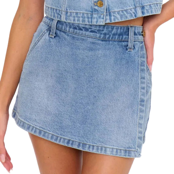 Show Me Your Mumu Monroe Denim Skort WOMEN - Clothing - Skirts Show Me Your Mumu