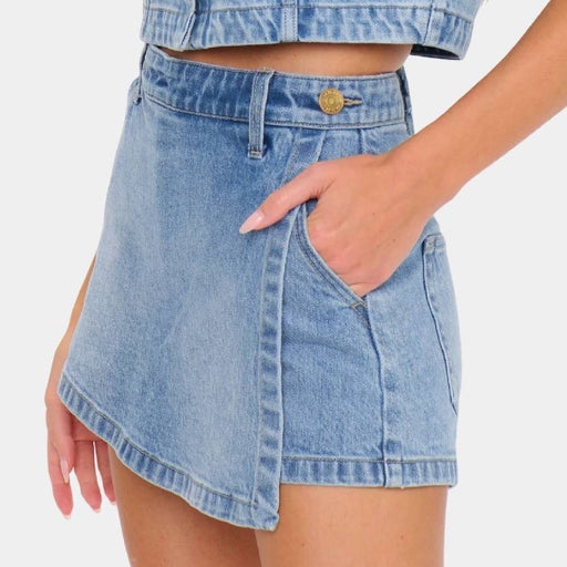 Show Me Your Mumu Monroe Denim Skort WOMEN - Clothing - Skirts Show Me Your Mumu