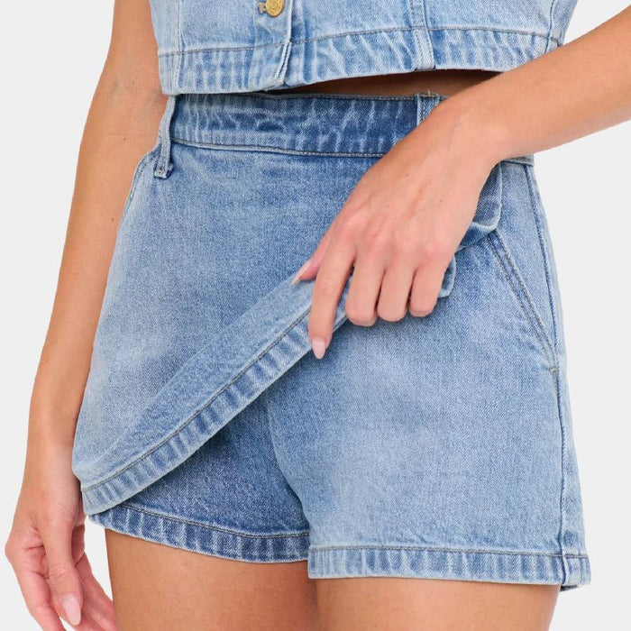 Show Me Your Mumu Monroe Denim Skort WOMEN - Clothing - Skirts Show Me Your Mumu