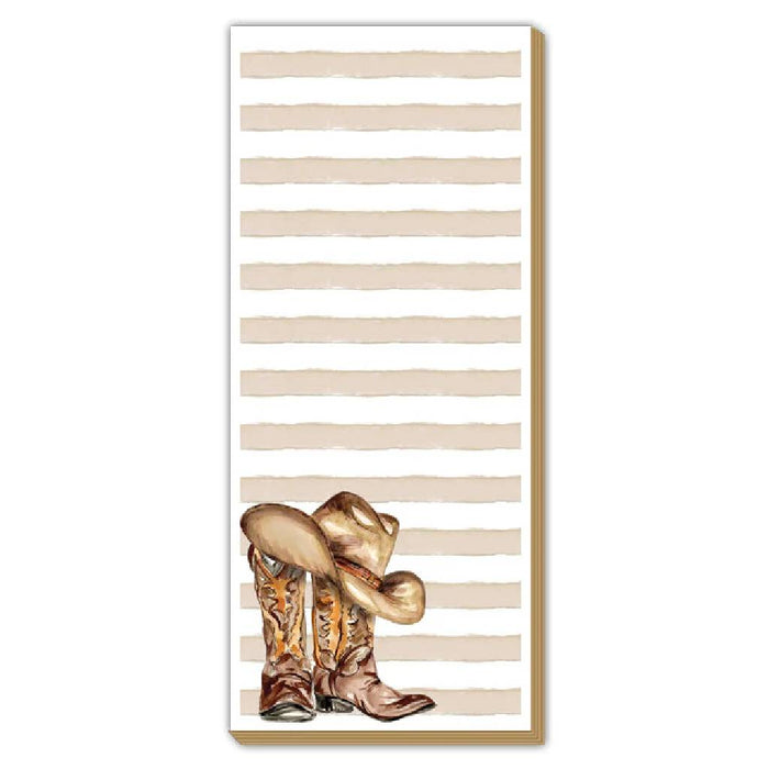 Handpainted Western Boots and Hat Luxe Skinny Pad HOME & GIFTS - Gifts Roseanne Beck Collections