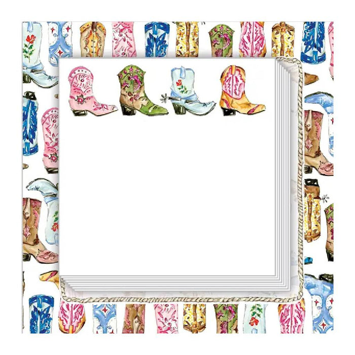 Handpainted Colorful Boots with Rope Notepad Duo HOME & GIFTS - Gifts Roseanne Beck Collections