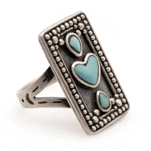 Turquoise Heartbeat Ring WOMEN - Accessories - Jewelry - Rings Peyote Bird Designs