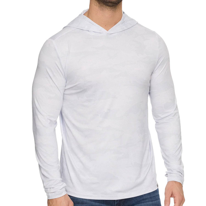 Flag & Anthem Men's Light Grey Camo Victory Destin Performance Hoodie MEN - Clothing - Shirts - Long Sleeve Flag And Anthem