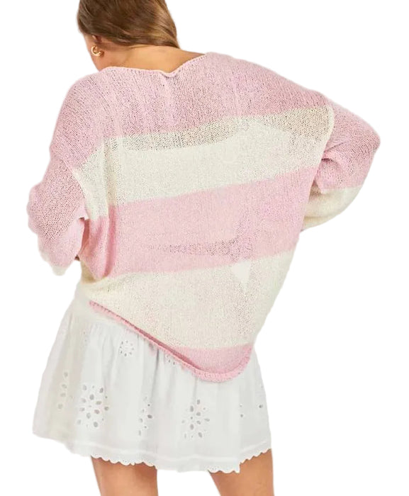 Sadie & Sage Helen Stripe Sweater WOMEN - Clothing - Sweaters & Cardigans Sadie & Sage
