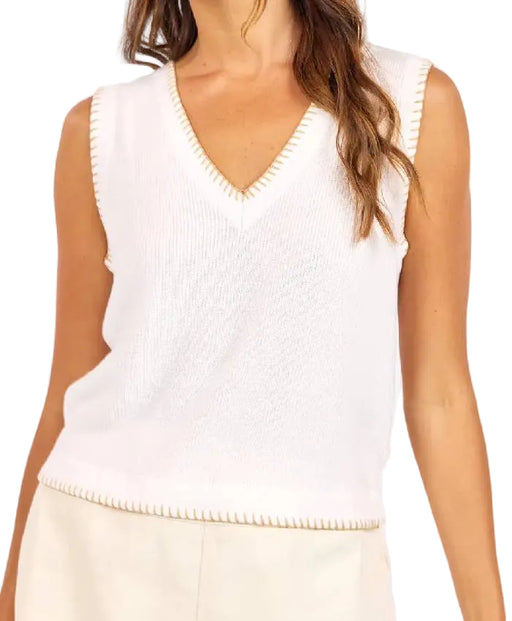 Sage the Label Tortoise Embroidered Sweater Tank WOMEN - Clothing - Tops - Sleeveless Sage The Label