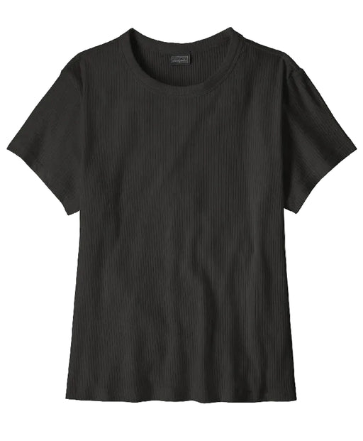 Patagonia Women's Rib Knit Top- Black WOMEN - Clothing - Tops - Short Sleeved Patagonia