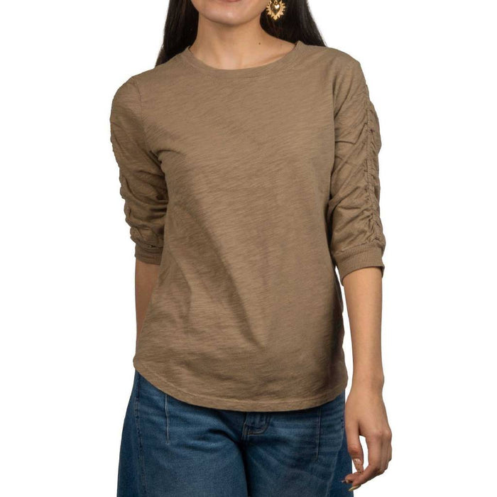 Dylan Julia Knit Top - Light Olive WOMEN - Clothing - Tops - Long Sleeved Dylan