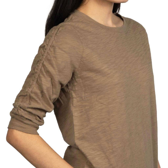 Dylan Julia Knit Top - Light Olive WOMEN - Clothing - Tops - Long Sleeved Dylan