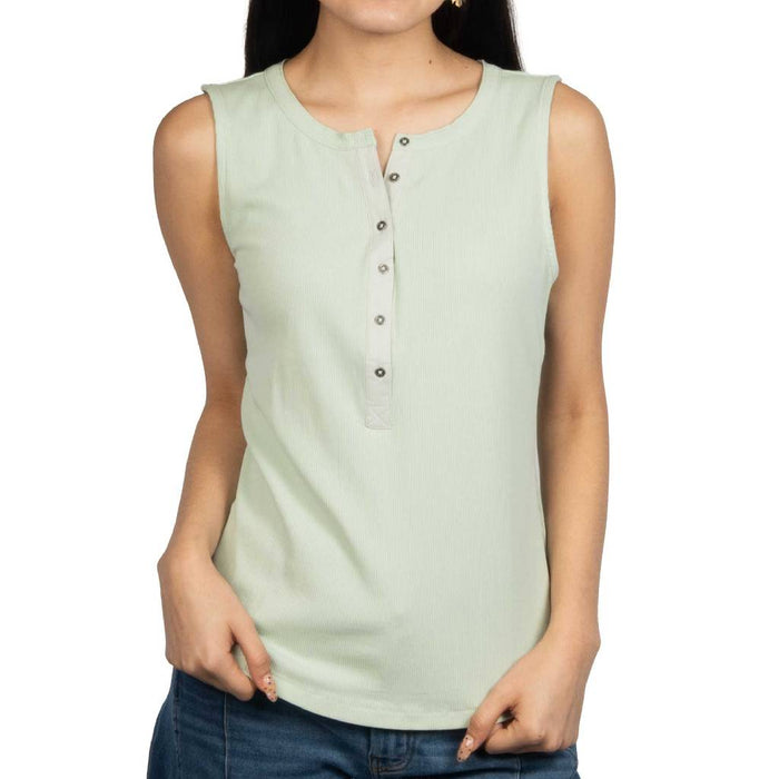 Flag & Anthem Women's Denning Henley Tank Top - FINAL SALE WOMEN - Clothing - Tops - Sleeveless Flag And Anthem