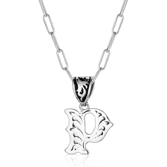 Montana Silversmiths Western Initial Necklace - P WOMEN - Accessories - Jewelry - Necklaces Montana Silversmiths