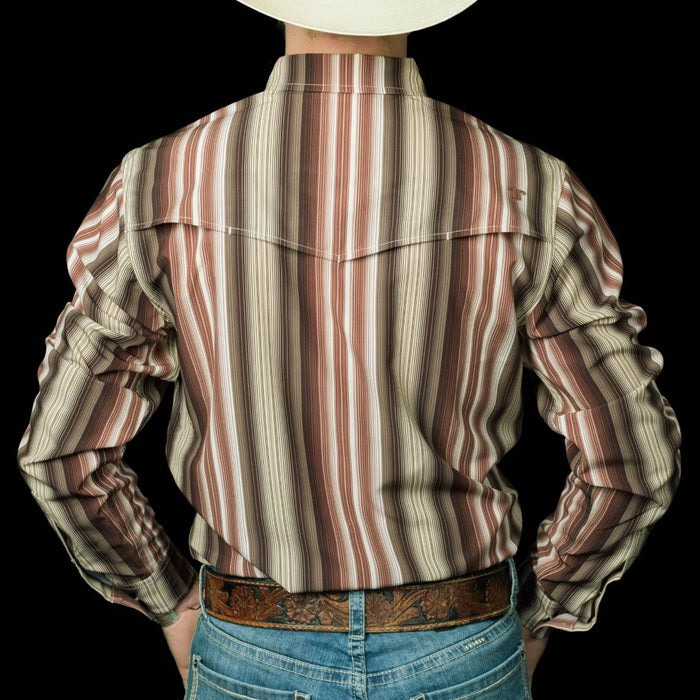 Ferrell Brand Harrison Brown Pearl Snap Shirt MEN - Clothing - Shirts - Long Sleeve Ferrell Brand