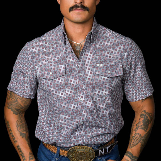 Ferrell Brand Colton Red Pearl Snap Shirt MEN - Clothing - Shirts - Short Sleeve Ferrell Brand