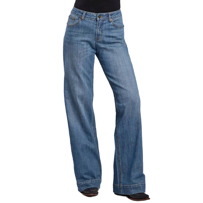 Tin Haul Women's Stella Mid Rise Wide Leg Jean