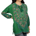 Johnny Was Margot Mia Green Tambourine Blouse WOMEN - Clothing - Tops - Long Sleeved Johnny Was Collection