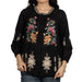 Johnny Was Sunnie Black Pintuck Raglan Button Up Top WOMEN - Clothing - Tops - Long Sleeved Johnny Was Collection