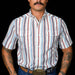 Ferrell Brand Brooks In White Pearl Snap Shirt MEN - Clothing - Shirts - Short Sleeve Ferrell Brand