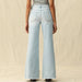 Bayeas Mid Rise Wide Leg Jean Light Blue WOMEN - Clothing - Jeans Bayeas