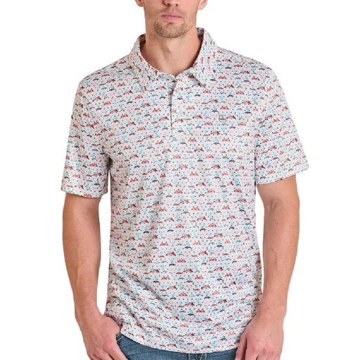 Panhandle Slim Men's Turquoise Desert Print Pearl Snap Polo Shirt MEN - Clothing - Shirts - Short Sleeve Panhandle