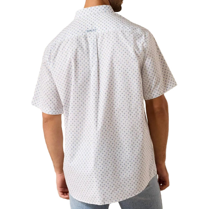 Ariat Men's Tenzin Classic Fit White Medallion Button Down Shirt MEN - Clothing - Shirts - Short Sleeve Ariat Clothing