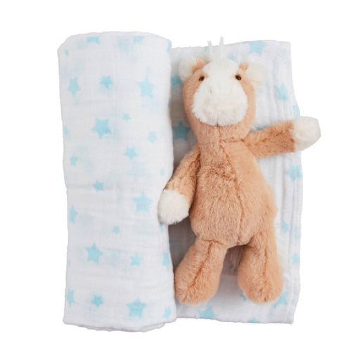 Mud Pie White Star Swaddle/Rattle Set KIDS - Baby - Baby Accessories Mud Pie