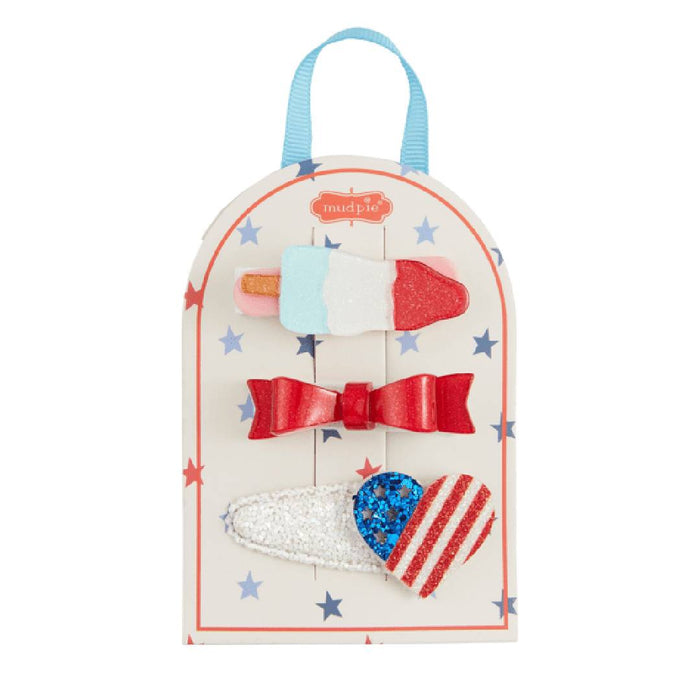 Mud Pie Popsicle 4th Of July Hair Clips - Set of 3 KIDS - Girls - Accessories Mud Pie