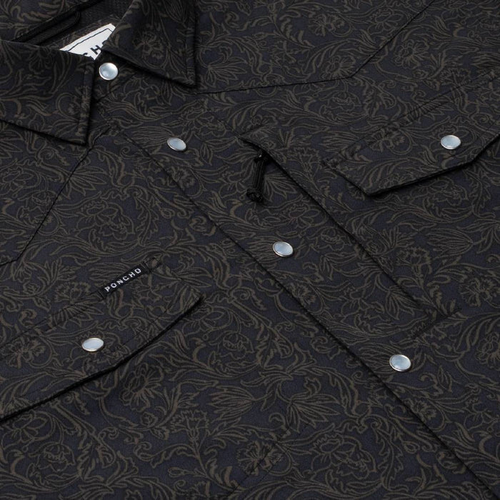Poncho The John Coffee Western Shirt - Slim Fit MEN - Clothing - Shirts - Short Sleeve Poncho Outdoors