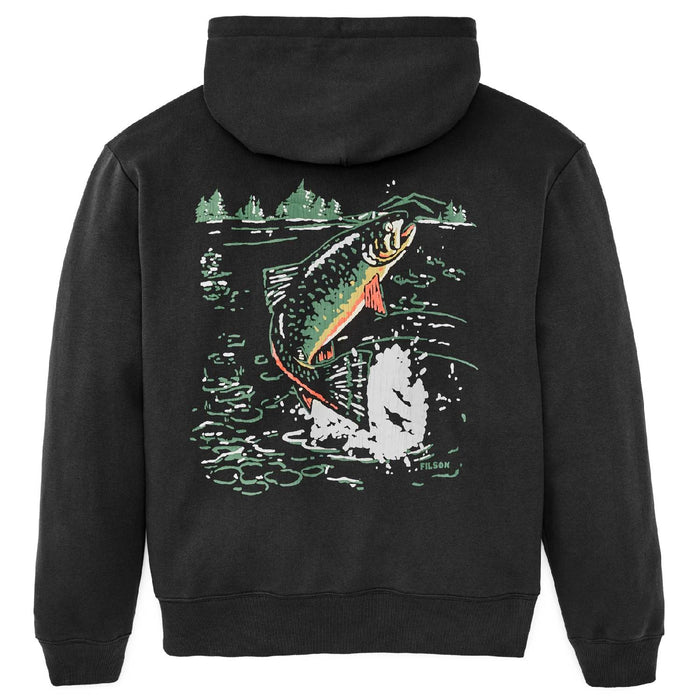 Filson Faded Black Trout Graphic Hoodie MEN - Clothing - Pullovers & Hoodies Filson