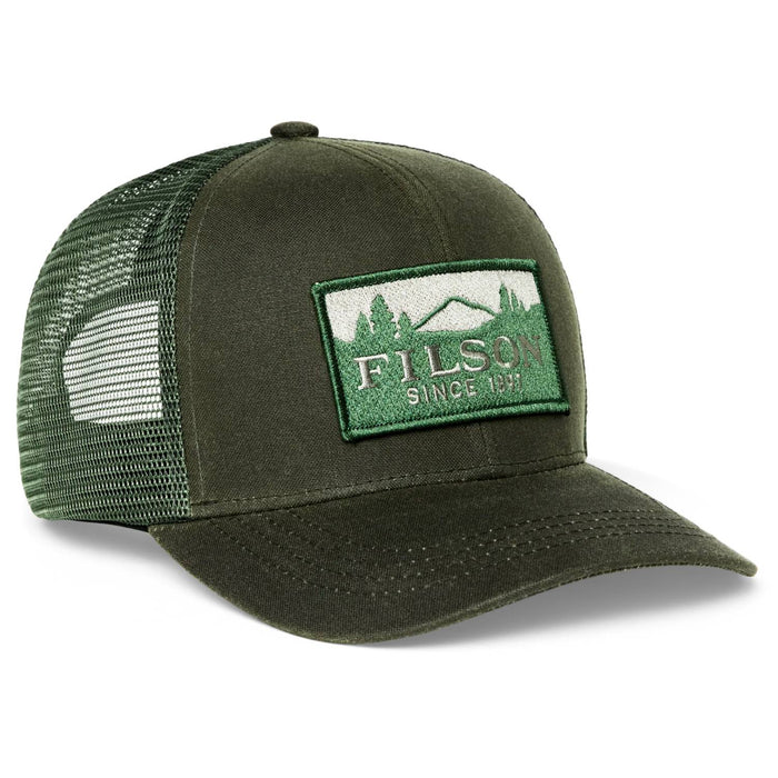 Filson Scenic Waxed Logger Mesh Cap - Otter Green HATS - BASEBALL CAPS Filson