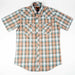 Tin Haul Men's 2840 Broken Chevron Dobby Plaid Pearl Snap Shirt MEN - Clothing - Shirts - Short Sleeve Tin Haul