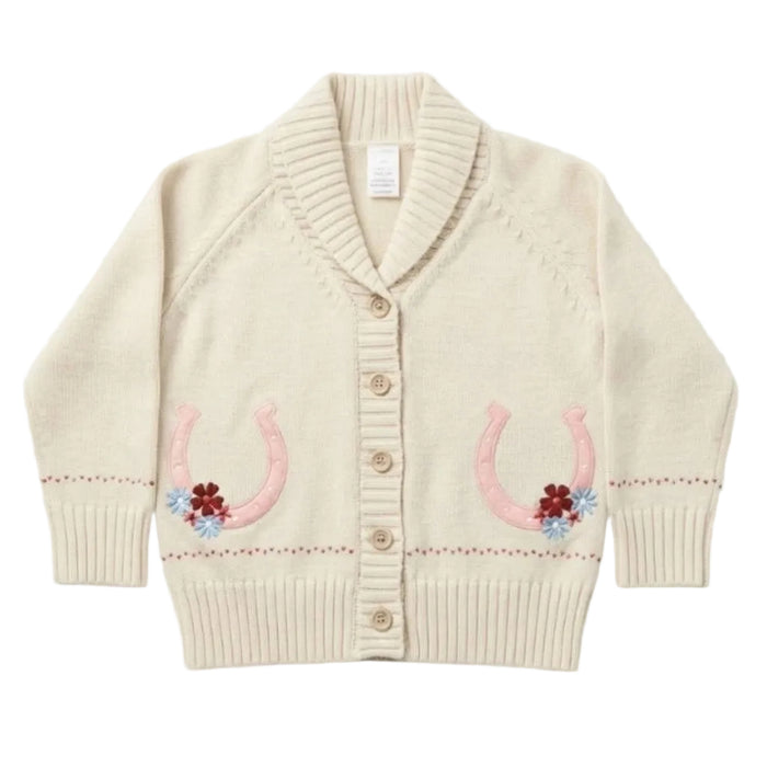 Lil Dreamer Horseshoe Cardigan KIDS - Girls - Clothing - Sweaters & Cardigans Bridle Up Hope Shop
