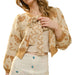 Western Motif Tie Front Cardigan WOMEN - Clothing - Sweaters & Cardigans Blue B