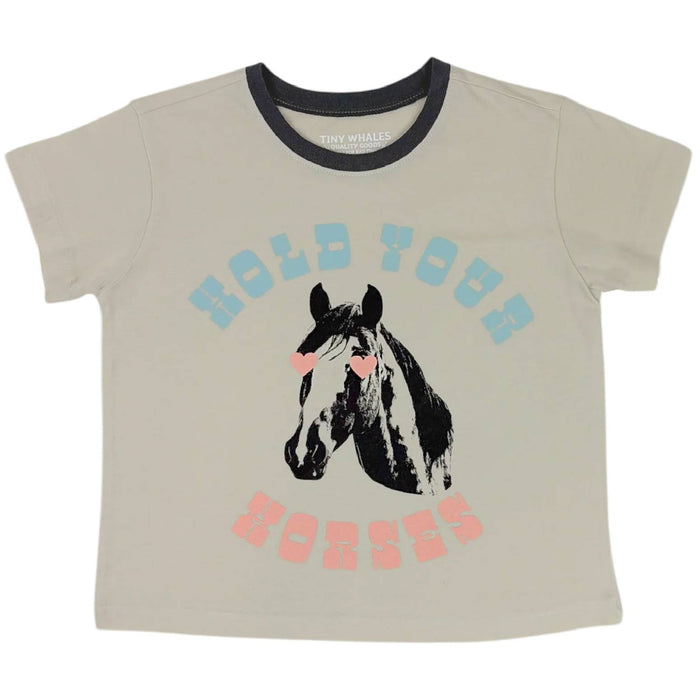 Tiny Whales Girl's Hold Your Horses Super Tee KIDS - Girls - Clothing - T-Shirts Tiny Whales