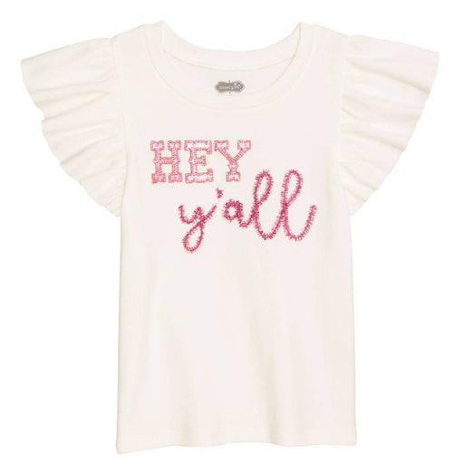Mud Pie Girl's Hey Y'All Western Glitter Tee KIDS - Girls - Clothing - Tops - Short Sleeve Tops Mud Pie