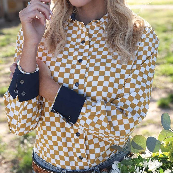 Cruel Denim Women's Plaid Pearl Snap Shirt