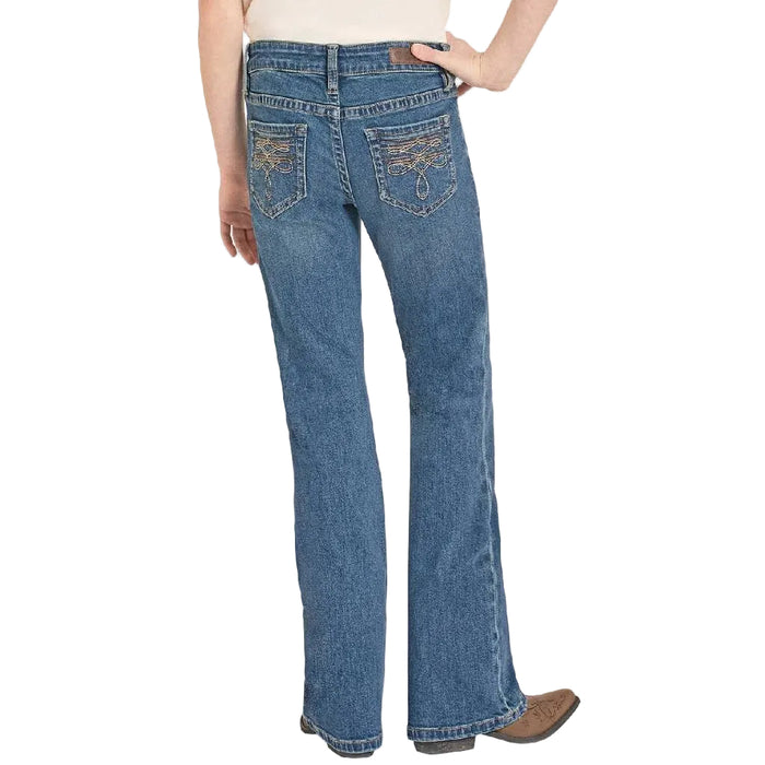 Rock & Roll Denim Girl's Classic Boot Stitch Pocket Bootcut Jean