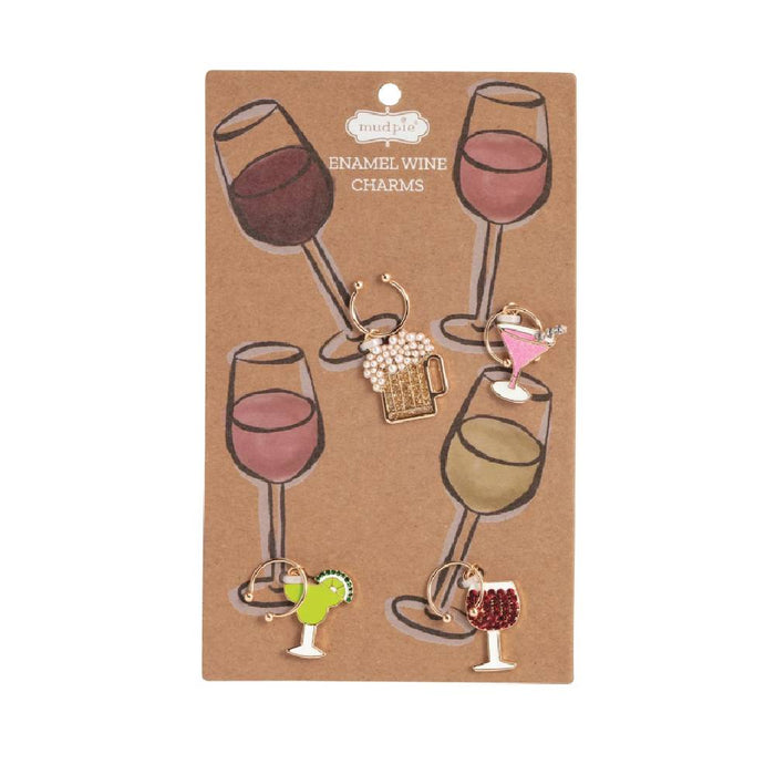 Mud Pie Wine Charms HOME & GIFTS - Tabletop + Kitchen - Bar Accessories Mud Pie