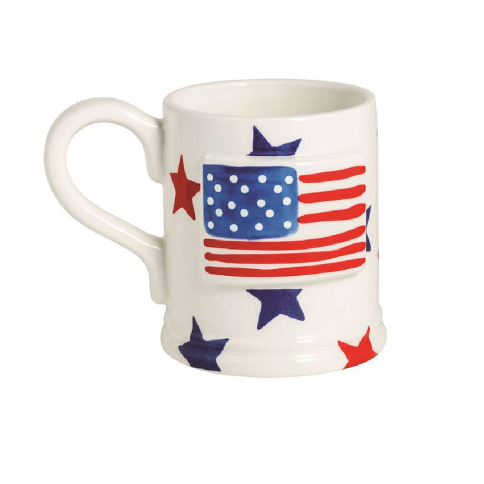Mud Pie Flag Americana Mug HOME & GIFTS - Tabletop + Kitchen - Drinkware + Glassware Mud Pie