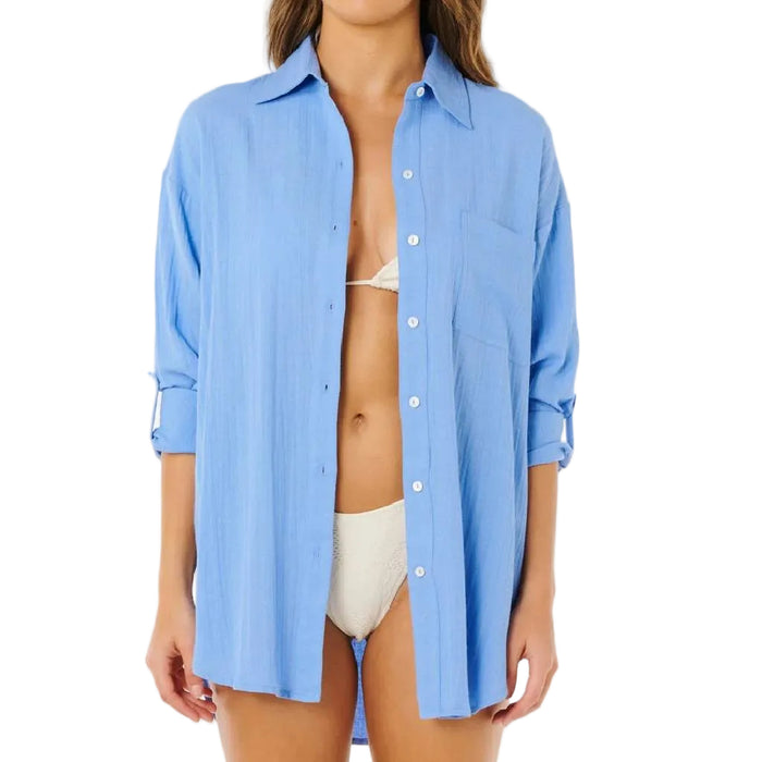 Rip Curl Women's Premium Linen Cornflower Blue Shirt