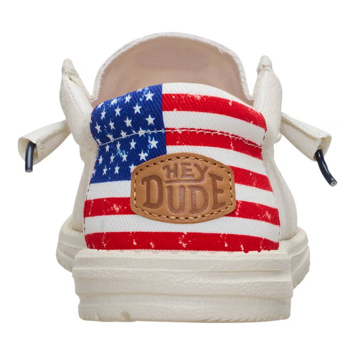 Hey Dude Wally Americana II - Bone/White MEN - Footwear - Casual Shoes Hey Dude