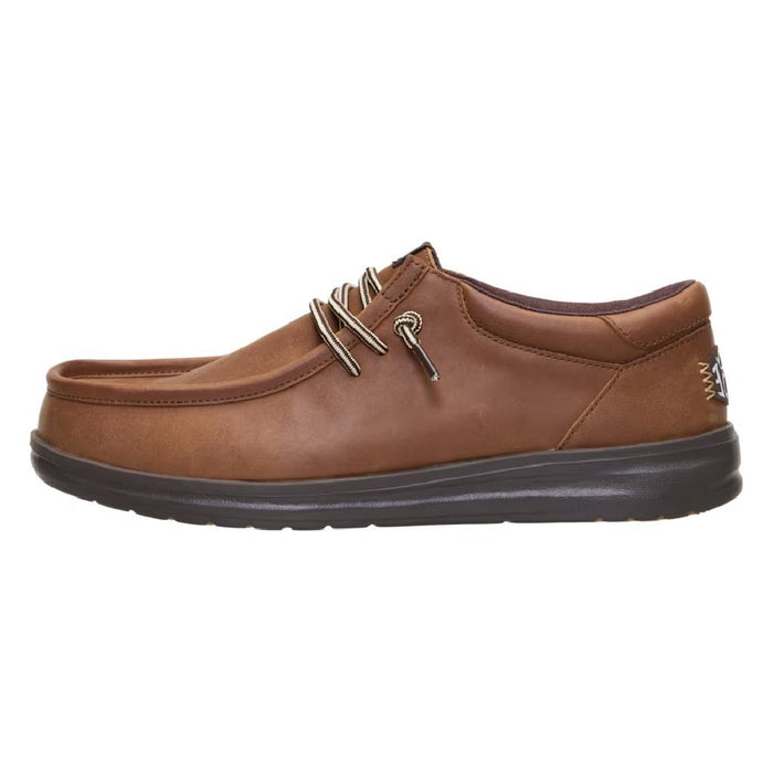 Hey Dude Paul Full Grain Leather - Robe Brown/Mole Brown MEN - Footwear - Casual Shoes Hey Dude
