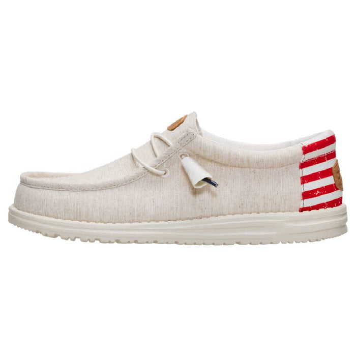 Hey Dude Wally Americana II - Bone/White MEN - Footwear - Casual Shoes Hey Dude