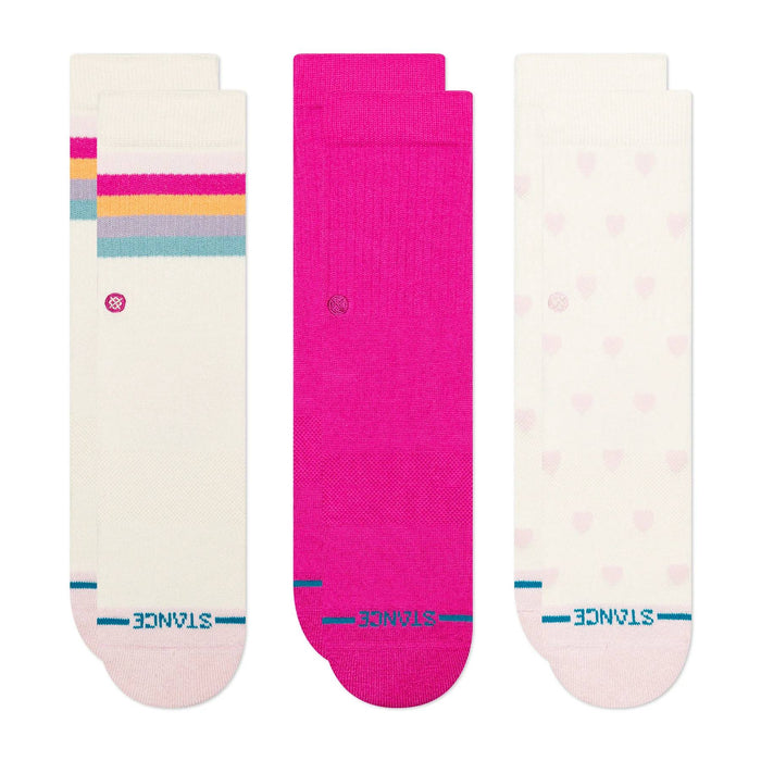 Stance Youth 3 Pack Hearts Ivory Crew Cocks KIDS - Accessories - Socks & Underwear Stance