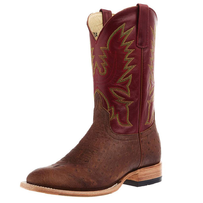 Horse Power Men's Round Toe Kango Tabacco Smooth Ostrich Western Boot