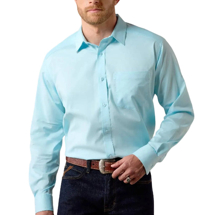 Ariat Men's Everything Classic Crystal Blue Button Down Shirt MEN - Clothing - Shirts - Long Sleeve Ariat Clothing