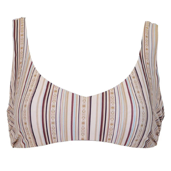 Hooey Women's Rampy Whitecap Grey Stripe Reversible Bikini Top