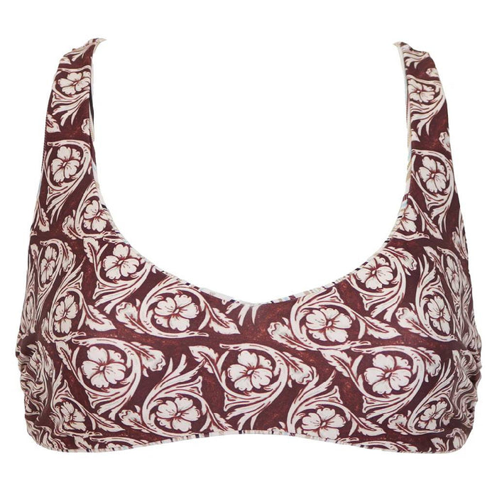 Hooey Women's Rampy Whitecap Grey Stripe Reversible Bikini Top