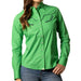 Kimes Ranch Women's Logo Horn Kelly Green Blouse WOMEN - Clothing - Tops - Long Sleeved Kimes Ranch