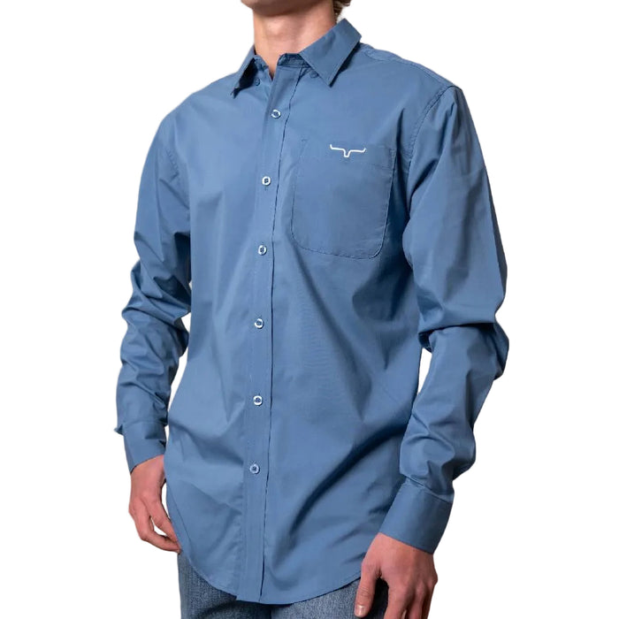 Kimes Ranch Team Men's Carbon Blue Button Down Shirt MEN - Clothing - Shirts - Long Sleeve Kimes Ranch
