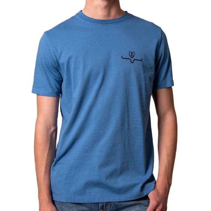 Kimes Ranch Men's Lucky B Bucking Mid Blue Tee MEN - Clothing - T-Shirts & Tanks Kimes Ranch